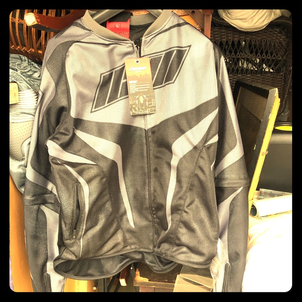 Icon Jersey Hooligan Motorcycle Jacket. NWT